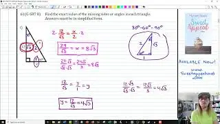 Right Triangles (Honors Pre-Calculus: Q1 ESQ Model)