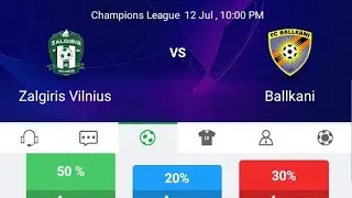 UEFA Champions League Zalgiris Vilnius vs Ballkani  Live Match Today #kheladula_খেলাধুলা