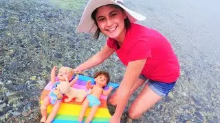 Deniz ve havuz oyunları! Ayşe, bebek Gül ve Loli ile eğlenceli videolar