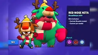 all the brawlidays skins & pins | Brawl stars