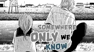 Keane - Somewhere Only We Know (Lyrics Video) لحظات دافئة مع فن المانجاً ✨✒️