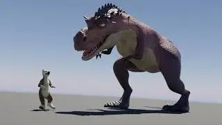 Momma dino eats doggo [Vore]