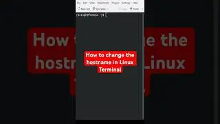 How to change hostname in linux terminal #linux #shorts #shortsfeed