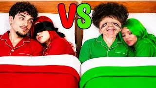 PIGIAMA PARTY ROSSO vs VERDE CON LE NOSTRE CRUSH.. (Brookhaven)