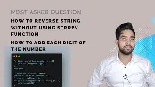 how to reverse string without using strrev function | PHP Interview question Must Know 