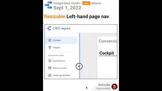 Google Data Studio new release - Sept 1, 2022