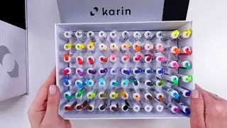 ❤️🩷🧡💛💚💙🩵💜 NEW !!! Real Brush Markers Unboxing ! @karinmarkers