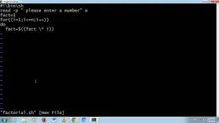 shell script to calculate factorial of a number