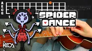 Undertale SPIDER DANCE Ukulele Tutorial with Tabs