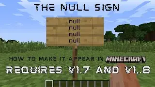 The Null Sign: How to Make it Appear in Minecraft