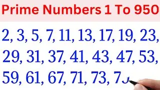 prime numbers 1 to 950 | prime numbers between 1 and 950 | 1 to 950 prime numbers