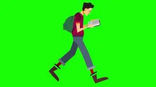 Green Screen  Walking Man Animation:  No Copyrights