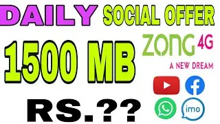 Zong | Zong daily social offer | Zong daily offer code 2021