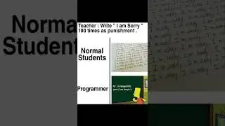 Normal student Vs Programmer #memes #funny