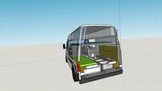 3D Sketchup of L23H2 Sprinter 4x4 for 4 Peoples (V1)