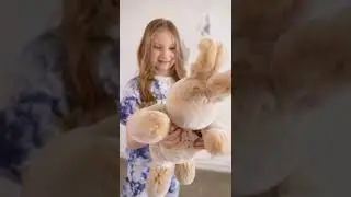 Мягкая игрушка заяц тедди с подвижными лапками и головой из натурального меха Франц от Holich