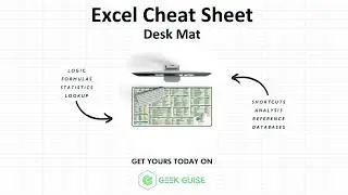 Excel Cheat Sheet Desk Mat