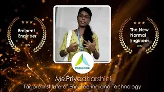 Engineer's Day Awards 2022- Ms.Priyadharshini-Finalist | Tagore Institute of engineering and tech