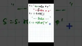 Python - 061 : title() and replace() functions in python #python #pythonprogramming #pythontutorial
