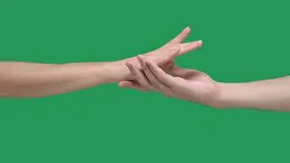 Love Couple Hands Connecting on Green Screen Video Effect | No Copyright Stock Video