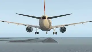 (B787-9) hard and bouncy landing | #swiss001landing