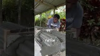He made luxurious columns out of sand and cement 😳🏛️