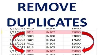 How to Delete DUPLICATES in Excel (Remove Duplicates/Repeated Data)