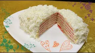 Изумительно вкусный и необычный снежный торт! Удивите и порадуйте ваших близких и гостей!