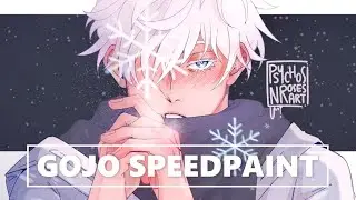 chilly hands go brr ✞ JUJUTSU KAISEN GOJO SPEEDPAINT