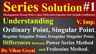 Series Solution #1 (V.Imp.) | Second Order Linear Differential Equation with Variable Coefficients