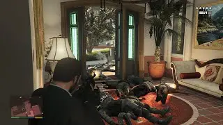 GTA V Michael's 5 Star Wanted Level Shootout And Escape