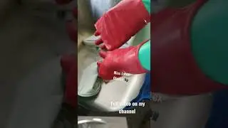 Washing my gloves 🧤