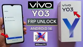 Vivo Y03 (V2332) Android 14 Frp Unlock/Bypass Google Account Lock Without PC | New Method 2024