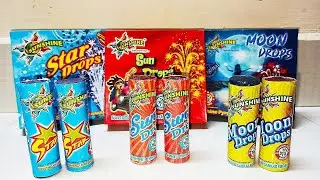 Moon drops + Star drops + Sun drops sunshine fireworks ke best three fountain ki testing 2020