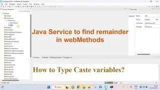 Java Service to find Remainder in webMethods | Java Type Casting