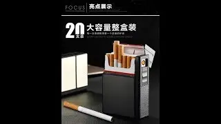 Caja de cigarrillos con encendedor electrico