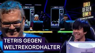 WUNDERKIND spielt Tetris mit den Füßen 🦶😱 gegen Knossi, Elton und Tim Mälzer​ | Drei Gegen Einen 💪​