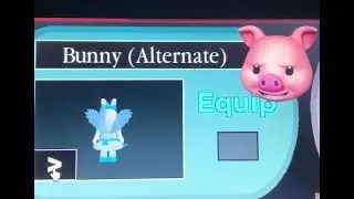 Thinknoodle Forgets to equip frost bunny skin in Roblox piggy lol