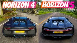 2018 Bugatti Chiron: Forza Horizon 4 vs Forza Horizon 5