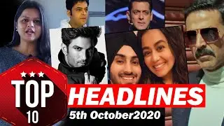 10 Big News of Bollywood | 5th OCTOBER 2020 | Bell Bottom, Radhe, BB 14, SSR