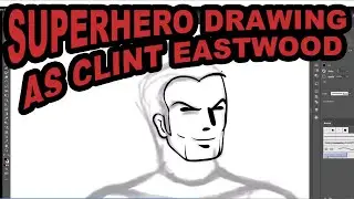 First sketch of my superhero drawing as Clint E. in Krita and Illustrator #drawing #sketch #super