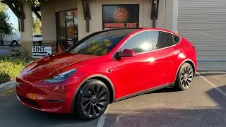 Tesla model Y Suntek paint protection ultra and ceramic window tint evolve #tint #cristhetintmaster