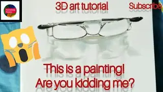 3D eyeglass realistic drawing tutorial for beginners #art #realisticart #tutorial #beginners