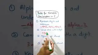 Rules for Variable Declaration in C Programming Language 