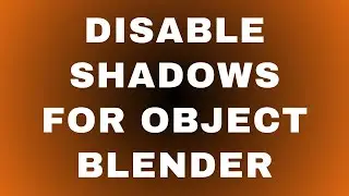 Blender Disable Shadows For Object