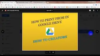 HOW TO PRINT IN GOOGLE DRIVE : [SOLVED] SIMPLE