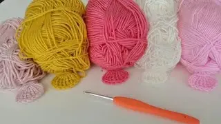 1 yumaktan yüzlerce adet çıkıyor kolay tığişi Very easy crochet knitting project #crochet #knitting
