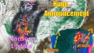 2 Storms Brewing Southeast U.S - Monsoon Update, Severe Weather Northeast - The WeatherMan Plus