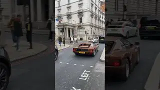 Brown Ferrari Testarossa Cruising through London!