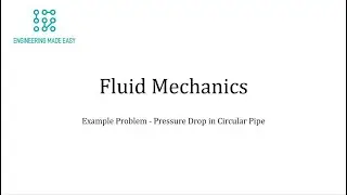 Fluid Mechanics Example - Pressure Drop in a Circular Pipe, Laminar Flow